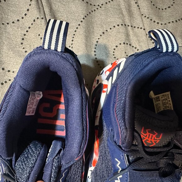 ADIDAS USA BASKETBALL BLUE RED WHITE SHOES SIZE 8.5 MEN NEW WITH TAG NO BOX $$$$ - Picture 6 of 6